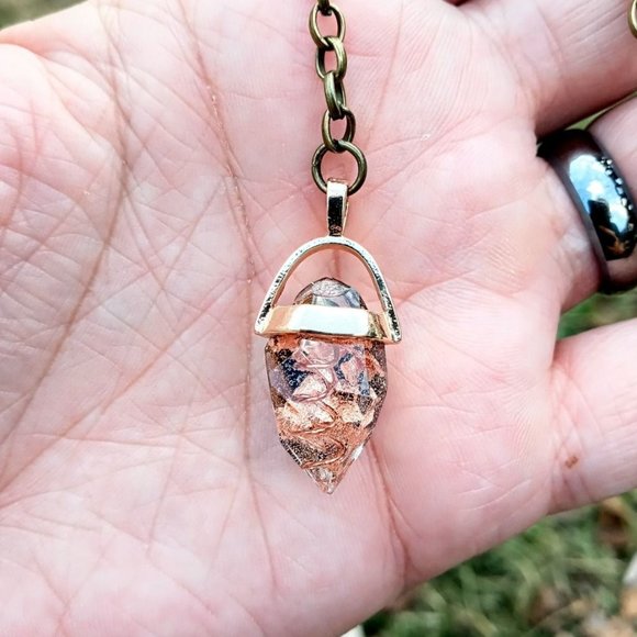 Women's Lariat Necklace with Orgonite Crystal Pendant - Picture 2 of 2